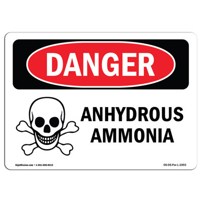Anhydrous Ammonia Danger Sign