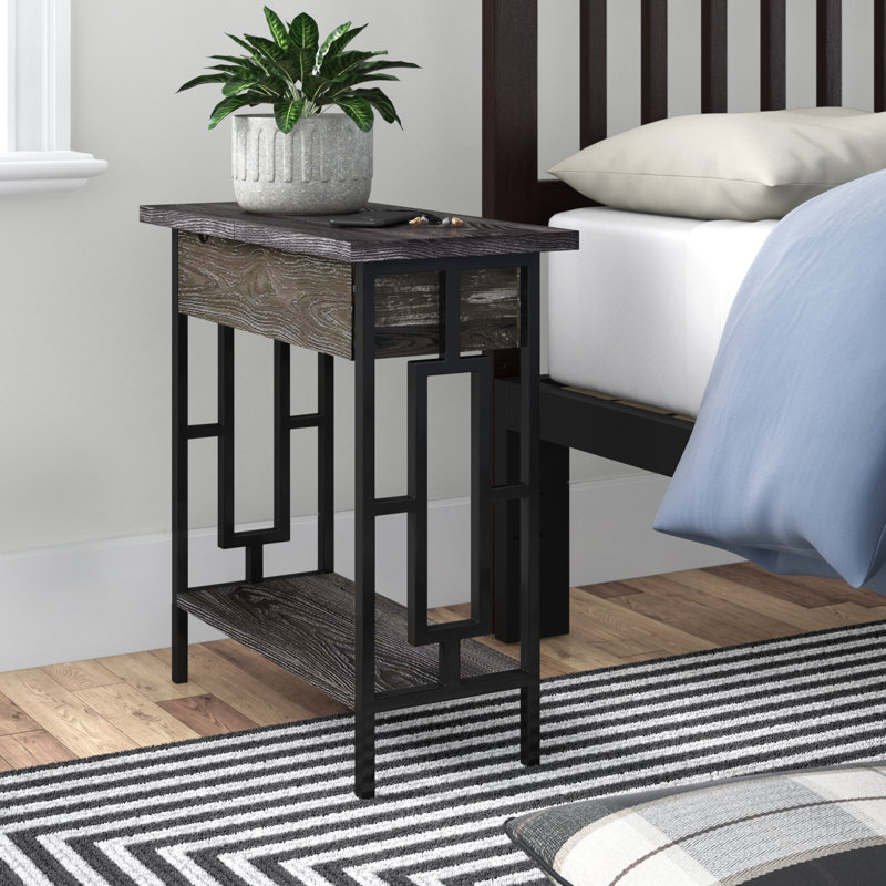 Hazlett End Table and Built-In Outlets