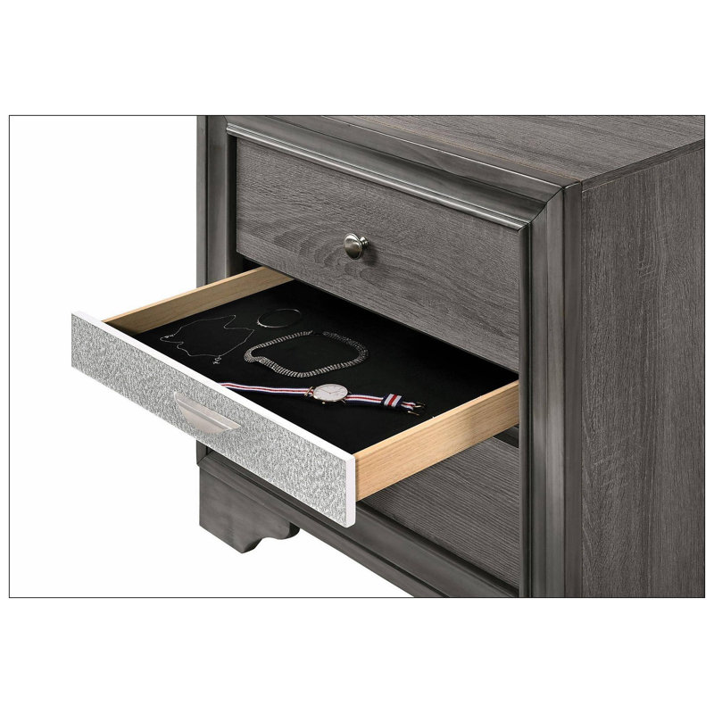Newnan 26'' W Nightstand, Gray