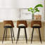 Tabouret de comptoir rembourré Micah