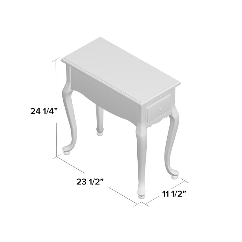 Croydon One Drawer with Pullout Side Table, Cherry