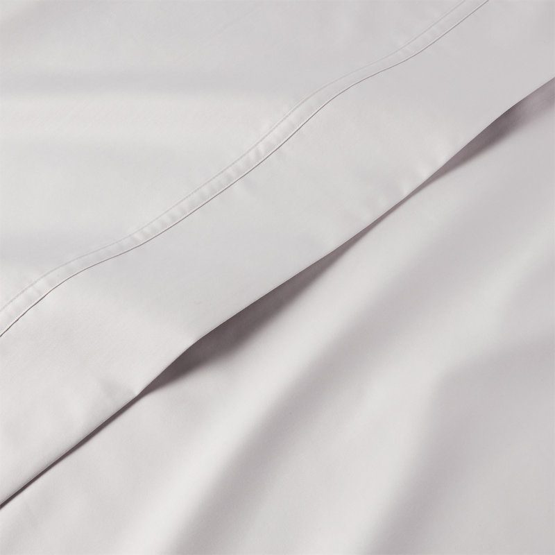 Spencer Solid 475 Thread Count 100% Cotton King Sheet Set, Stone Gray, King