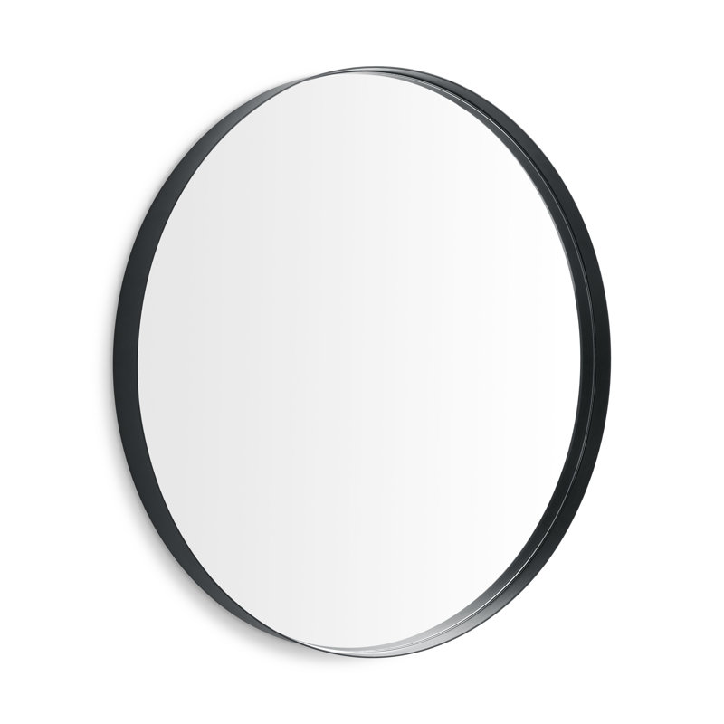 Hoopla Round Metal Wall Mirror, Oblivion, 36" x 36"