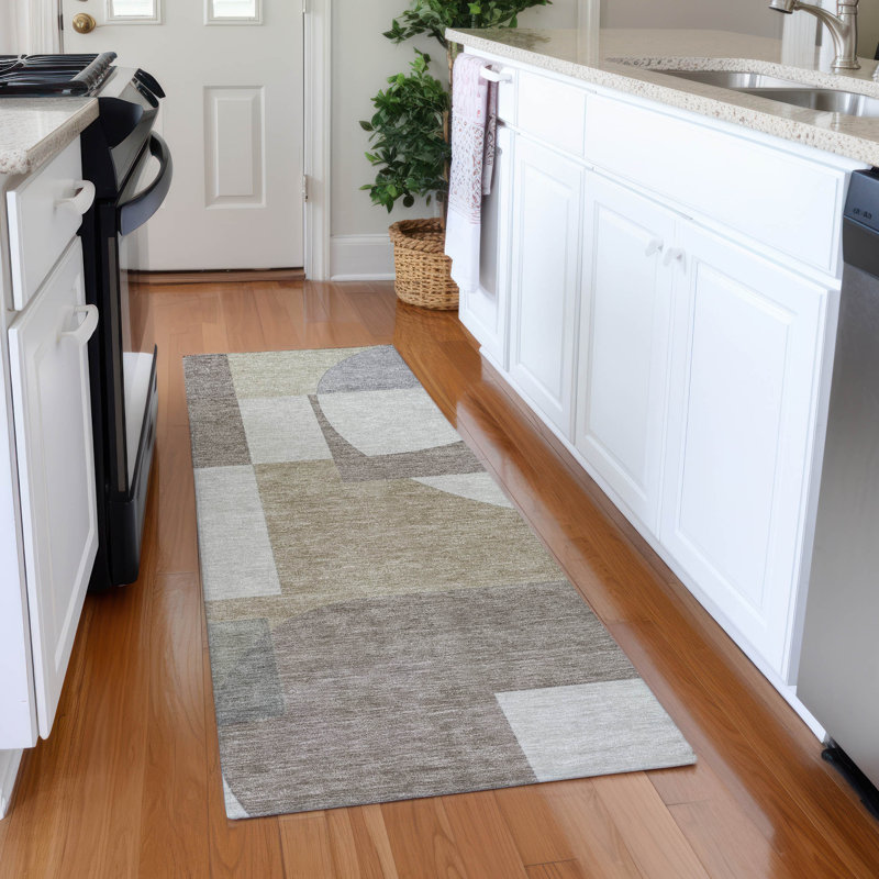 Premium Machine Washable Mehara AMF1692 Mid Century Rug, Runner 2'3" x 7'6"