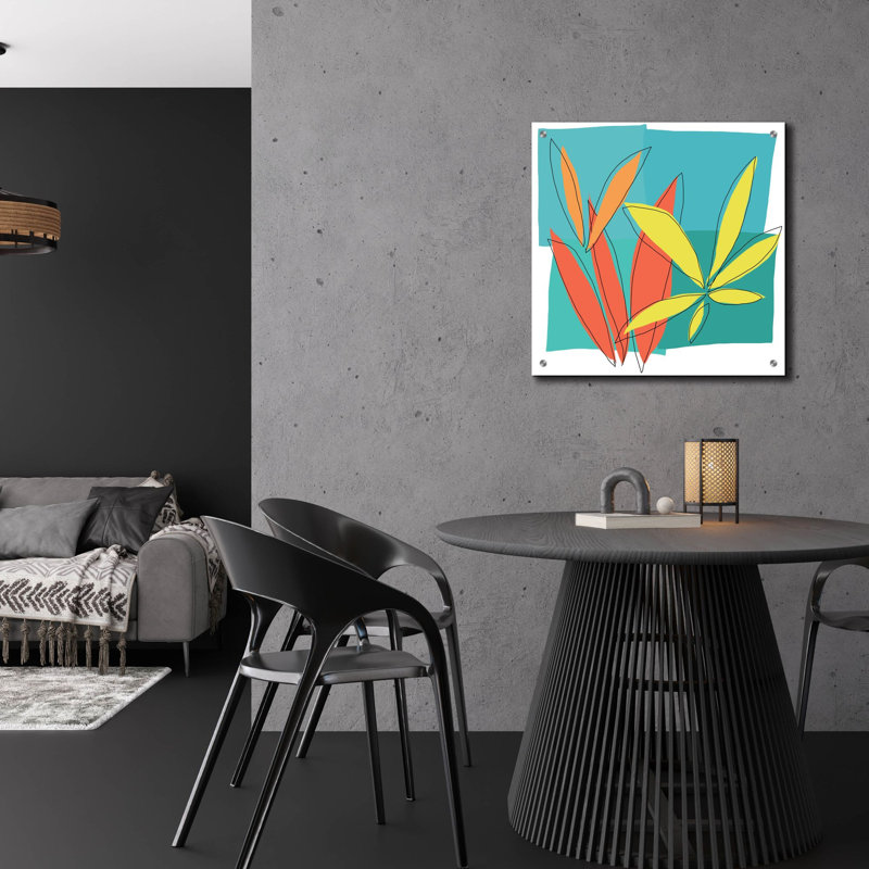«Grasses I» par Jan Weiss, art mural en verre acrylique, H 24 po x l 24 po x P 0,2 po