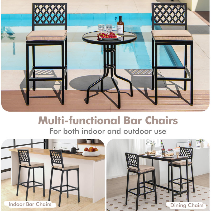 Neelesh Bar Stool with Iron Frame