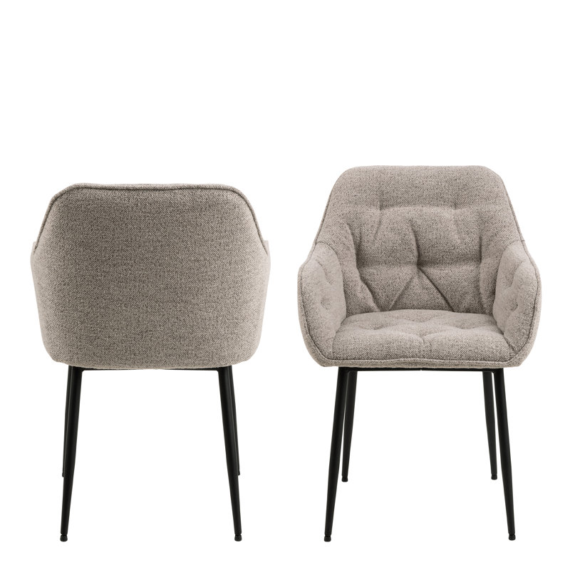 Washingtonville 83cm H Tufted Cotton Blend Upholstered Armchair, Beige