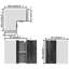 Hanging Corner Cabinet 57X57x60 Cm-555540086