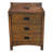 3-drawer Solid Wood Nightstand with USB Chargers