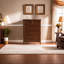 Commode en chêne simple de style rétro