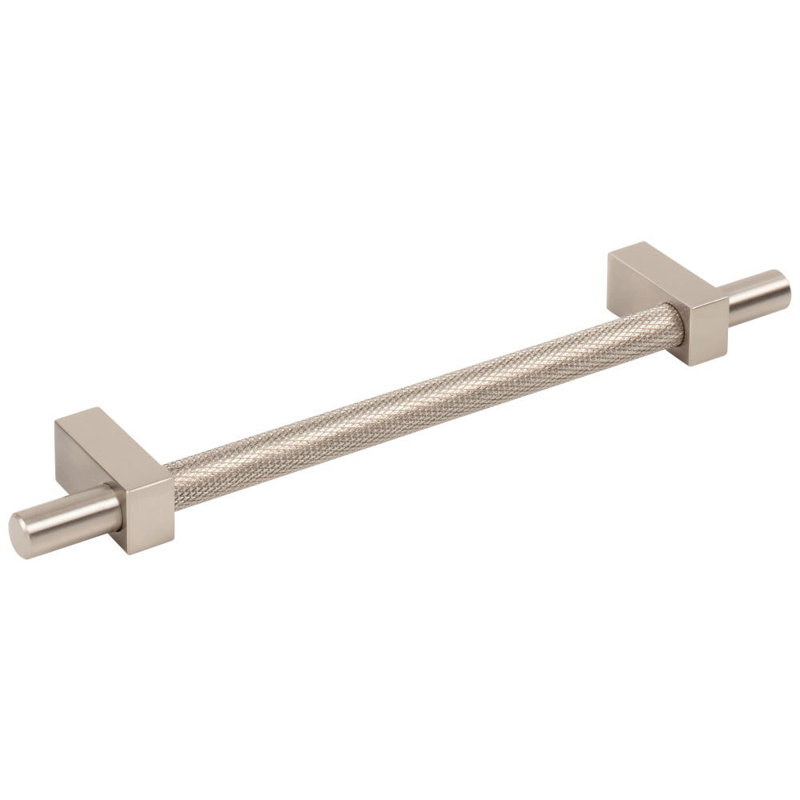 Larkin 3 Knurled Center Bar Pull, Satin Nickel, 12"