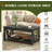 Eoghan Farmhouse Coffee Table with Storage Shelf, Rustic Wood Square Coffee Table with X-Frame Base for Living Room-473803092