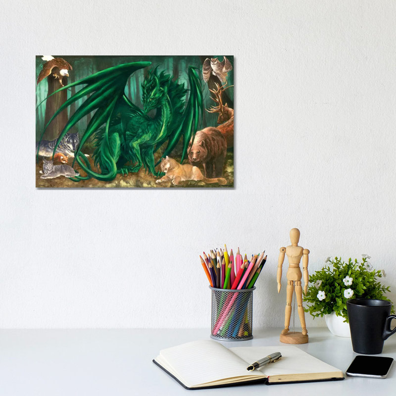 «Lord of the Forest» par Ruth Thompson - peinture sur toile tendue, H 8 po x l 12 po x P 0,75 po