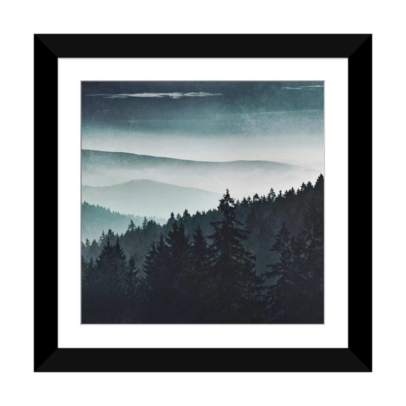 Mountain Light par Tordi Kayma - Estampe numérique sur toile tendue avec châssis, H 16 po x l 16 po x P 1 po, Blanc