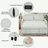 Modern 57" Pull-Out Sleeper Sofa Bed – Convertible 2-Seater Loveseat With USB Ports & Throw Pillows-392527025