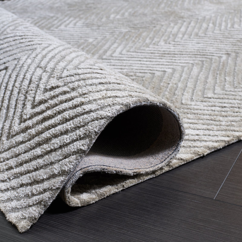 Glamour Hand Tufted Chevron Indoor Rug, 5'-0" x 8'-0" Rectangle