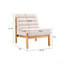 Fauteuil d'appoint Fluffy beige foncé avec structure en bois massif naturel-450084100