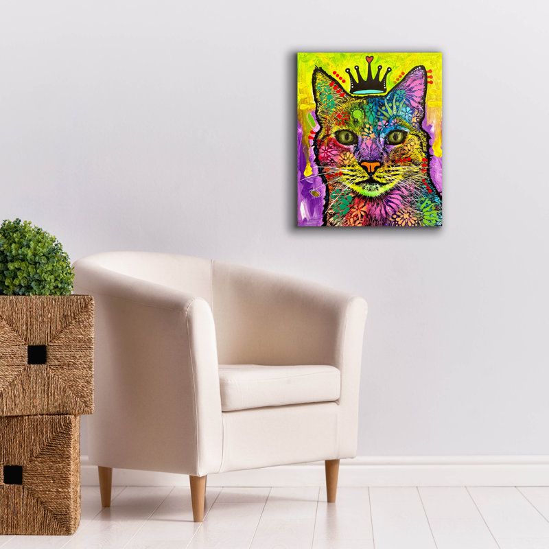 «The King Sees All» par Dean Russo, art mural sur toile, H 24 po x l 20 po x P 0,75 po
