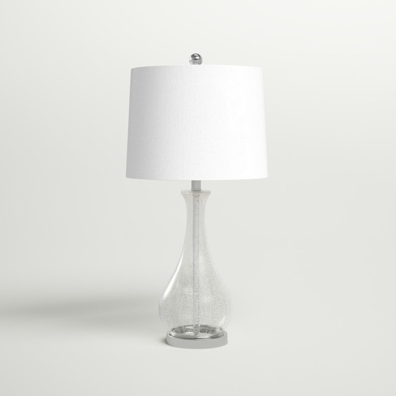 Lodewyk Table Lamp, Clear Crackle
