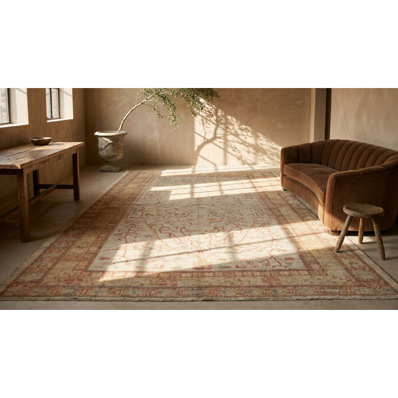Tapis Oushak antique en laine turque