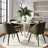 Modern Barrel Back Upholstered Dining Arm Chairs-1556350708