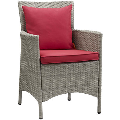 Chaise de salle à manger en rotin et osier Bocabec par Havenside Home
