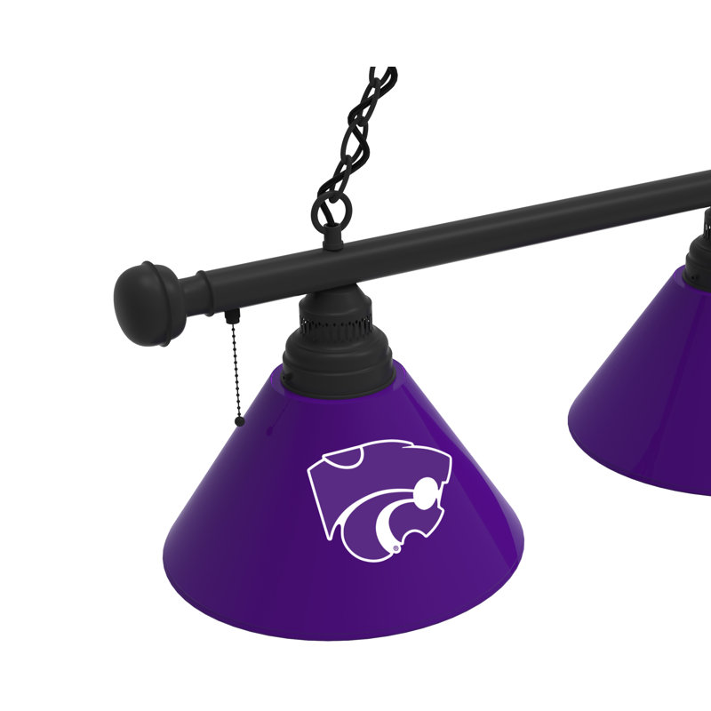 3 - Light Pool Table Lights Pendant, Black, Kansas State Wildcats
