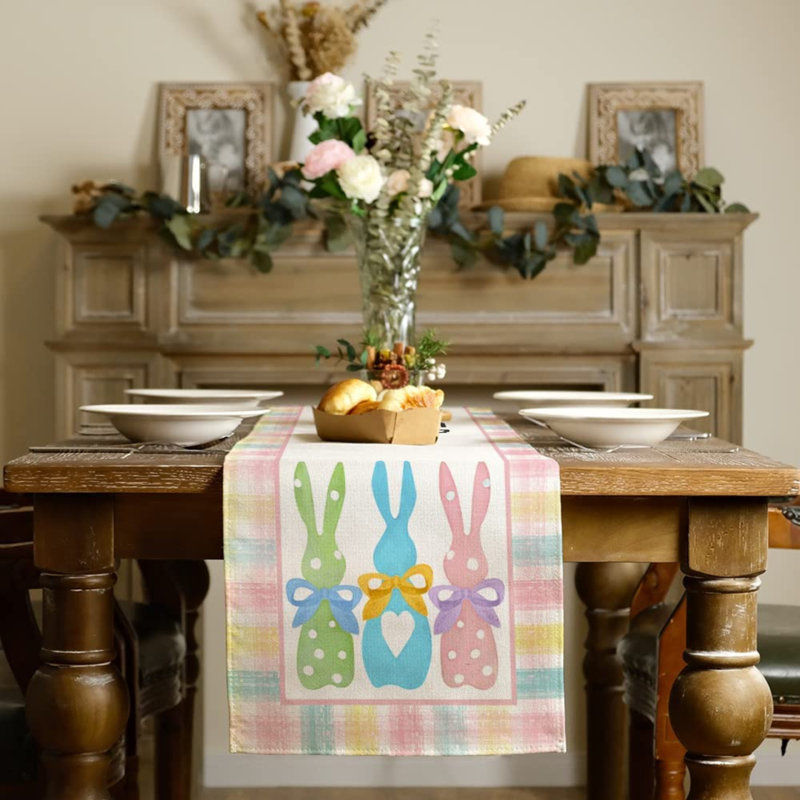 Chemin de table rectangulaire en polyester Foch
