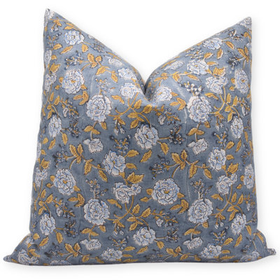 Coussin décoratif à motif floral Fab divine pour canapé et salon Rameshwaram - 14 po x 14 po