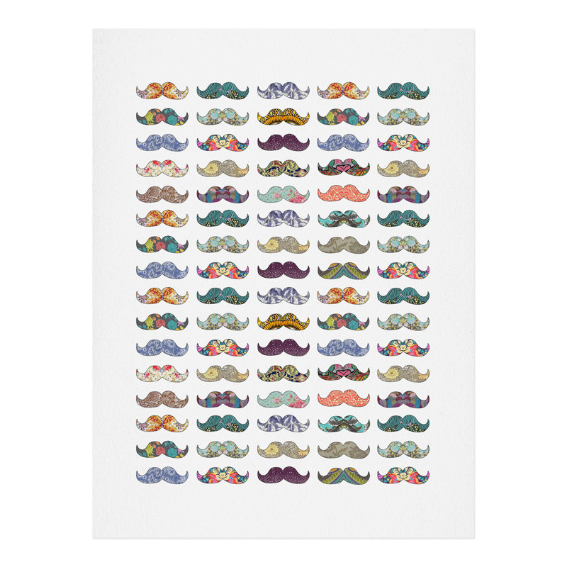« mustache mania » par bianca green, impression, H 20 po x l 16 po