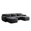 Canapé modulaire moelleux en forme de U avec méridienne, canapé à assise profonde pour le cinéma maison-6830607