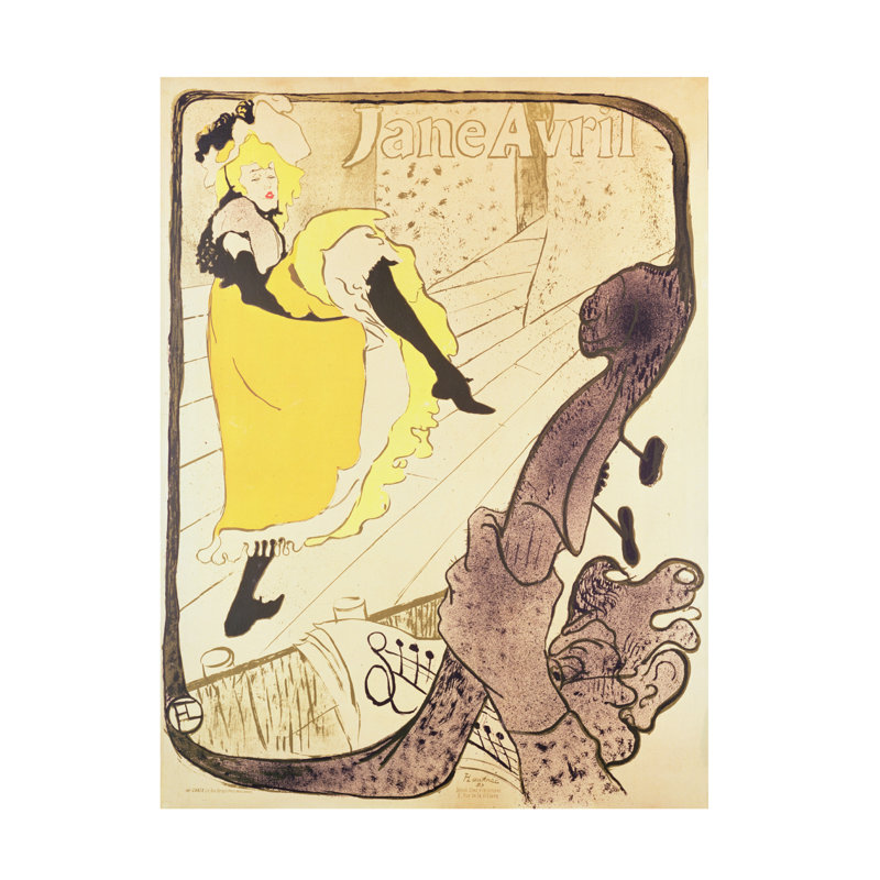 Art Henri Henri de Toulouse-Lautrec Jane, 1893, H 19 po x l 14 po