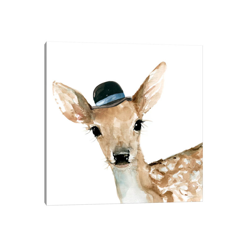 Deer 1 Piece Painting on Canvas, 45.72 cm H x 45.72 cm W x 1.91 cm D, Wrapped Canvas