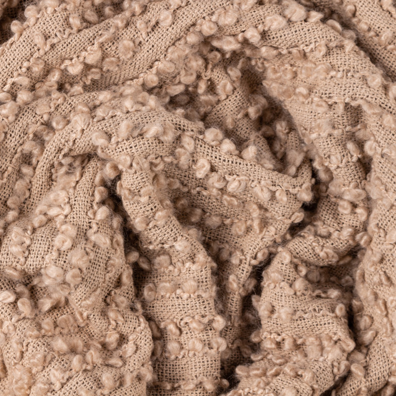 Jackie Hand Woven Throw Blanket, Plaster