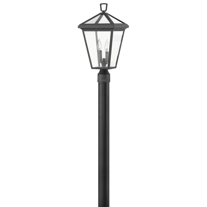 Alford Place 2-Light Outdoor Post Top or Pier Mount Lantern, Museum Black