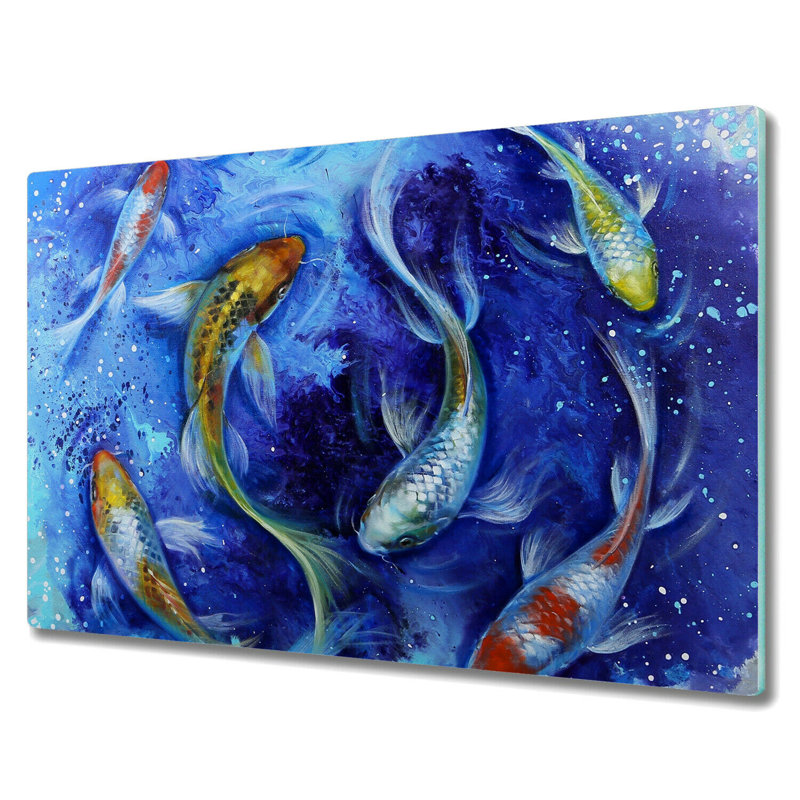 Athyrium Tempered Glass Fish Chopping Board, 52cm x 60cm