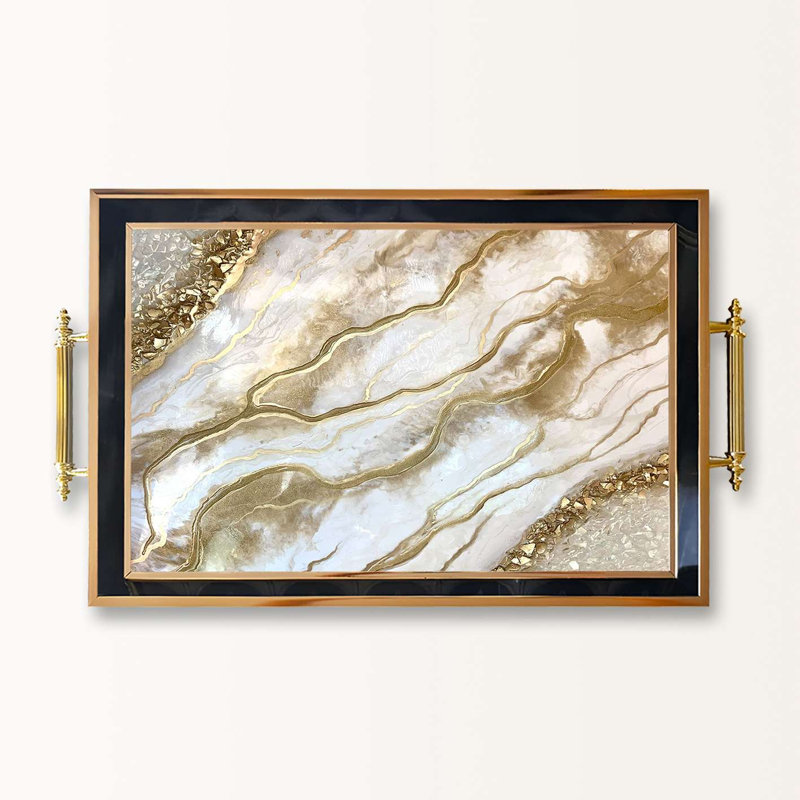 Elegant Glass Serving Tray, 19.7 x 11.4 x 1.4 inches | 100% High-Quality Glass | Perfect for Entertaining & Serving | Stylish and Functional Design for Home & Parties | Durable and Easy to Clean