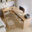 Bureau en bois massif en L Burlywood-1099263834-1099263836