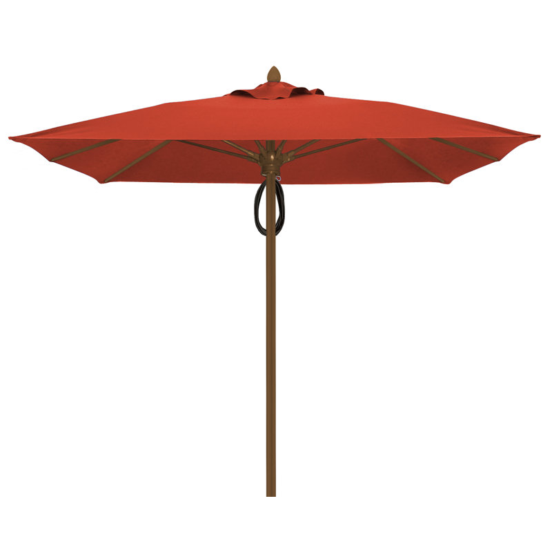Parasol de marché carré 7,5 pi Prestige, Bronze champagne, Sunbrella® terre cuite