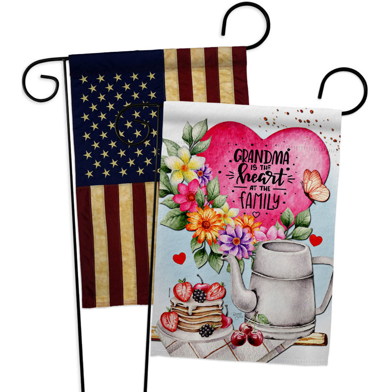 Drapeau de jardin décoratif à 2 faces en polyester / mélange de polyester 19 x 13 po