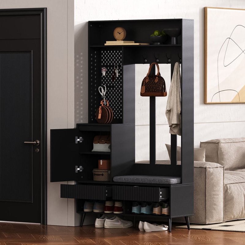 Hall Tree 100cm Wide, Black
