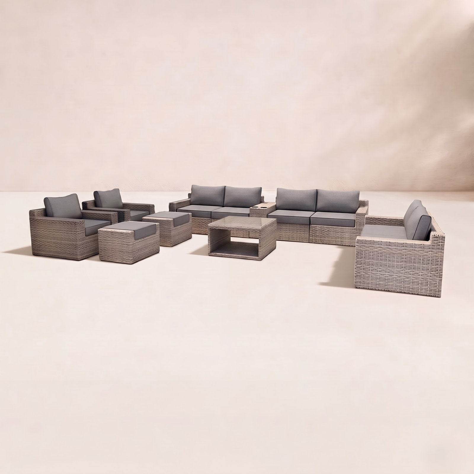 Casey 8 - Person Patio Seating Group, Gray