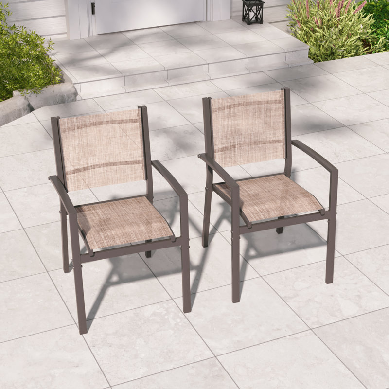 Chaise de patio (ensemble de 2), Taupe