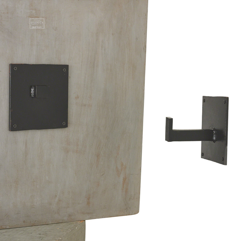 Black Geometric Modern Metal Wall Bracket Shelf