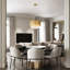 Lustre rond en cristal doré 6 lumières Transitional-1086783710-1132348885