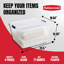 Bacs de rangement transparents avec couvercles Rubbermaid
