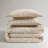 -Piece Queen Cotton Blend Bedding Sets, Beige Botanical Jacquard Comforter