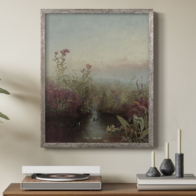 «Vintage Landscape CXVII», reproduction encadrée - bois massif