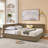 Upholstered Tufted Bed Frame, Sofa Bed Frame With Comfortable Backrest And Armrests, Bed For Bedroom, Living Room,Velvet-1199303033-1199303032