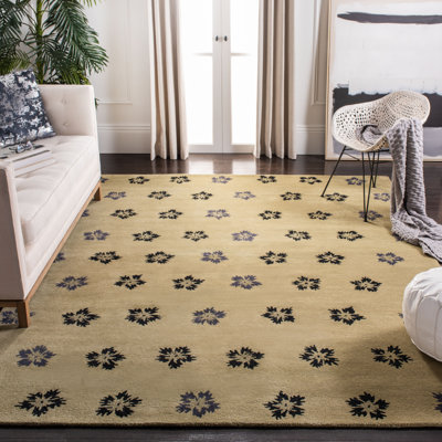 Tapis floral en laine touffeté à la main Soho